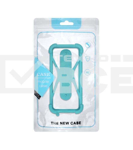 Чехол-бампер универсальный для смартфонов OLMIO #1, р. 4.5''-6.5'', бирюзовый