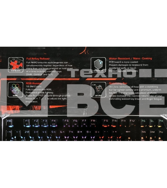 Клавиатура A4 B930 механическая черный USB Gamer LED