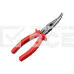 Длинногубцы Matrix 17496 econom 200 мм, изогнутые, шлифованные пластмассовые рукоятки, фото 1