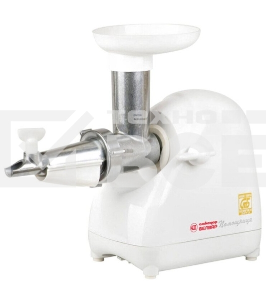 Мясорубка электрическая Белвар КЭМ-36/220-4-34 белый, 1000 Вт, 0.6 кг/мин, реверс, насадки - 5