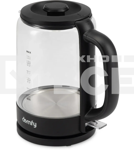 Чайник электрический Domfy DSB-EK304 1.7л. 2200Вт черный (корпус: стекло)