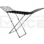 Сушилка для белья НИКА СБТ18/Ч напольная, 18 м, черный, рабочее полотно из труб D-10 мм, фото 1