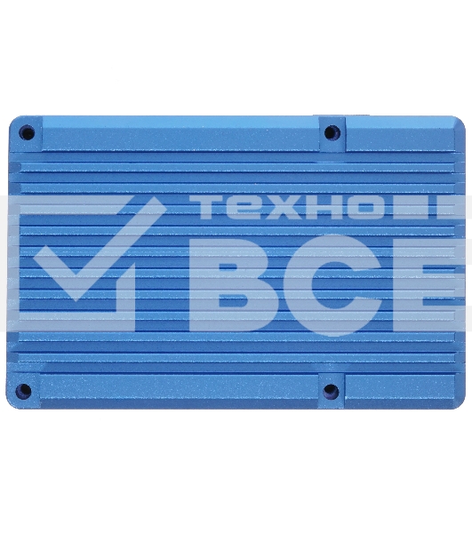 Корпус Qumo Aluminum case with double black fans, Raspberry Pi 4, blue(RS008)