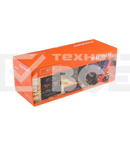 Угловая шлифовальная машина (УШМ) AG 125 тонкий корпус пылезащищенная 850Вт Диск 125мм PATRIOT 110301125