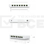 Коммутатор Ubiquiti UniFi Switch Ultra 60W PoE-коммутатор, 8х 1G RJ45, раздача 52 Вт, фото4