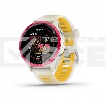Смарт-часы Garmin Forerunner 570 слоновая кость, малиновый безель, ремешок манго 42мм, фото 1