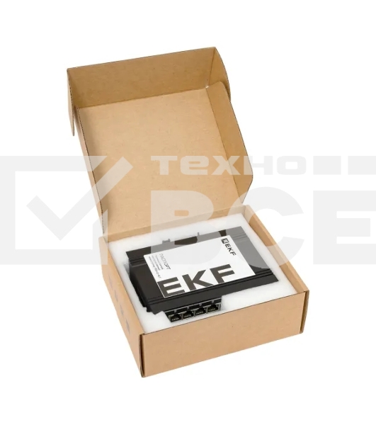 Коммутатор неуправляемый промышленный U-16T 16 портов 10/100Base-T(X) RJ45 монтаж на DIN-рейку TSX EKF TSX-U-16T