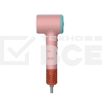 Фен Deerma DEM-CF51W розовый/бирюзовый, 1400 Вт, компактный, ионизация, фото 1