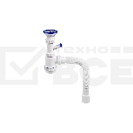 Сифон МИНИ ЭЛИТ для раковин 1'1/2 х 40/50 мм с нержавеющей чашкой 63 мм с отводом для стиральной или посудомоечной машины и c гофротрубой L800 мм, фото 1