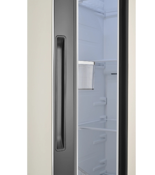 Холодильник Zugel ZRSS630C бежевое стекло двухкамерный 377/193л морозилка сбоку, No Frost, Side by Side