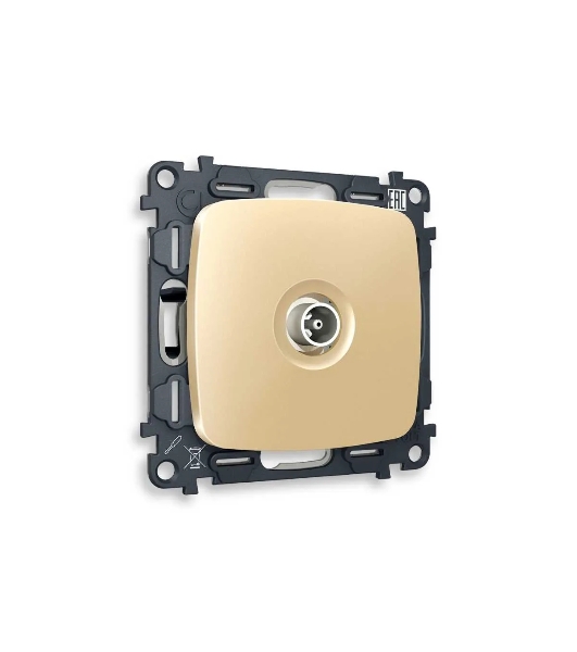 Комплект механизма TV розетки оконечной OMEGA Шампань 50-870 MHz 1dB QUANT (OP6130, VM202) MO613010