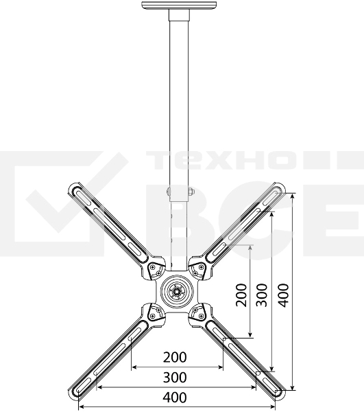 Кронштейн для телевизора Cactus CS-CP07 черный 23