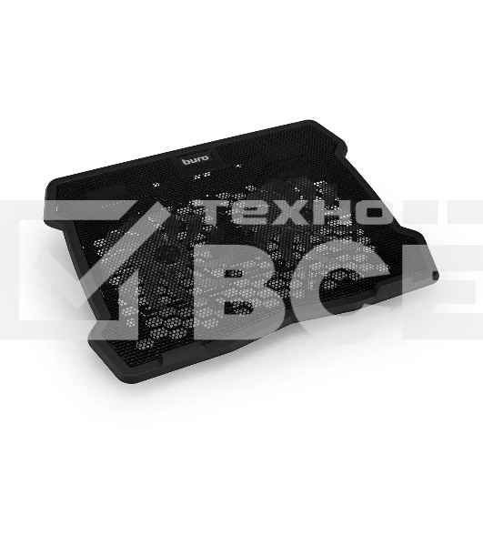 Подставка для ноутбука Buro 15'335x265x22мм 74.35дБ 1xUSB 2x 140ммFAN 480г металлическая сетка/пластик черный