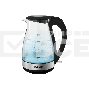 Чайник электрический Starwind SKP3039 1.7л. 2200Вт черный (корпус: стекло)