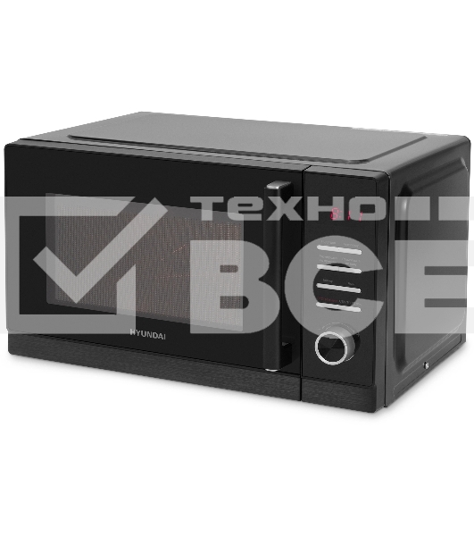 Микроволновая печь Hyundai HYM-D3012 черный 25л 800Вт кнопки, поворотный механизм