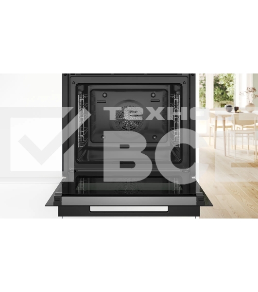 Встраиваемый духовой шкаф Bosch HBG9742B1S с 14 режимами нагрева,контроль температуры от 30 °C до 300 °C,объем 71 л