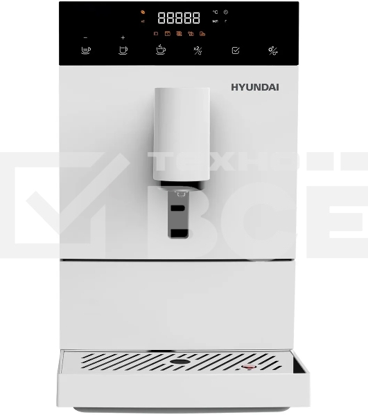 Кофемашина Hyundai HAM-4400 белый/черный, исп. кофе - зерновой, 1.1 л,  1350 Вт, 20 Бар