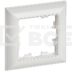 Рамка 1-местная IEK BRITE РУ-1-Бр DECOR белый/белый 3D-форма, фото5