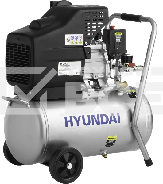 Компрессор поршневой Hyundai HYC 23224LMS масляный 130л/мин 24л 1500Вт серебристый/черный