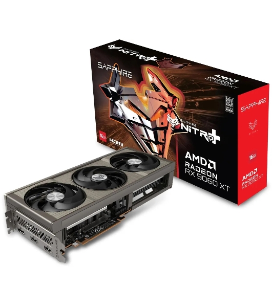 Видеокарта Sapphire PCI-E 5.0 11350-01-20G NITRO+AMD RADEON RX 9060 XT GAMING OC 16Gb DUAL AMD Radeon RX 9060XT 16Gb 128bit GDDR6 2780/20000 HDMIx2 DPx2 HDCP Ret