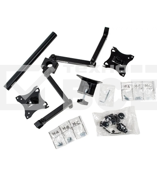 Кронштейн для мониторов Arm Media LCD-T04 черный 15'-28' макс.14кг настольный поворот и наклон верт.перемещ.