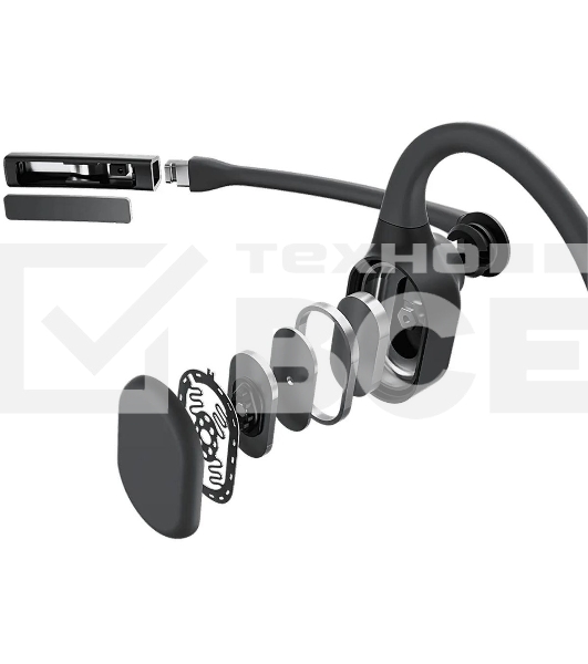 Беспроводные наушники SHOKZ OpenComm2 UC черный, костная проводимость, Bluetooth + USB-адаптер, до 16 ч