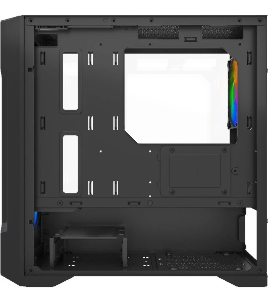 Компьютерный корпус Powercase Mistral Micro X3B ARGb, Tempered Glass, 3x 120мм ARGb PWM Fan, черный, mATX (CMMXB-A3)