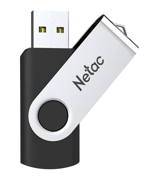 Флешка USB Netac U505 (NT03U505N-016G-32BK), 16Gb, USB3.0, R/W 110/45, черный/серебристый