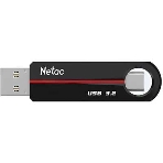 Флешка USB Netac US18 (NT03US18C-256G-32BK), 256Gb, USB 3.2/TypeC, R/W 200/100, черный/красный, фото 1