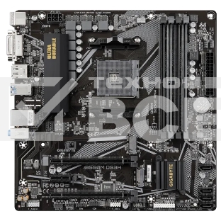 Материнская плата Gigabyte B550M DS3H, AM4, AMD B550, 4xDDR4, 4xSATA, 2xM.2, 1xPCI-E 4.0 x16, 1xPCI-E 3.0 x4, 1xDVI-D, 1xHDMI, 1x 1Gb LAN, 4xUSB-A 3.2 Gen 1, 4xUSB-A 2.0, 3x3.5 мм, 7.1, Micro-ATX