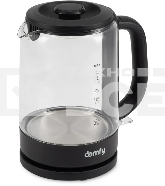 Чайник электрический Domfy DSB-EK304 1.7л. 2200Вт черный (корпус: стекло)