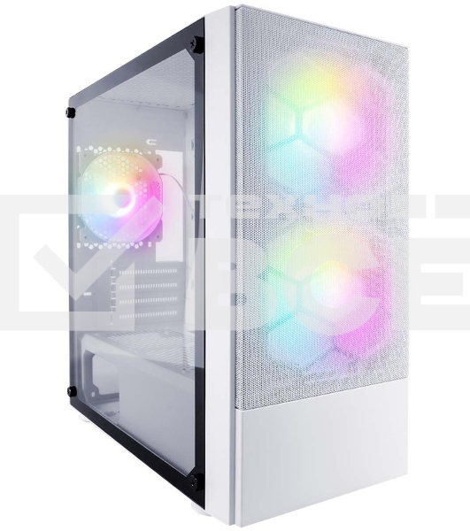 Корпус 1STPLAYER FIREBASE X4-M White / mATX, TG / 1x120mm & 2x140mm LED fans inc. / X4-M-WH-2F1P-W-1F1-W