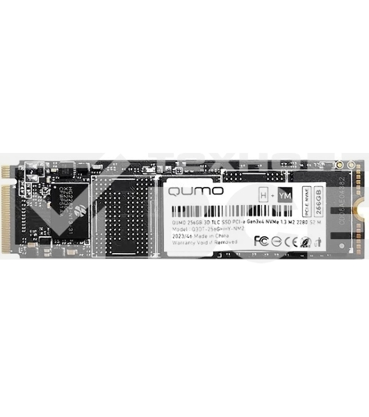 Накопитель SSD QUMO Novation, 256GB, M.2 2280, PCIe 3.0 x4, NVMe, R/W 3100/1290