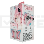 Гарнитура Party Cat mini ВТ 0051 (розово-голубые) c подсветкой  накладная  Bluetooth, фото4