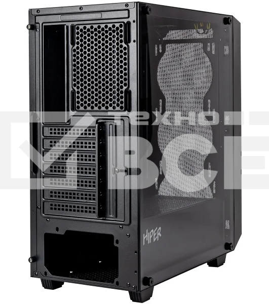 Корпус Hiper BH34-1 черный без БП ATX 5x120mm 2x140mm 2x200mm 1xUSB3.0 audio bott PSU