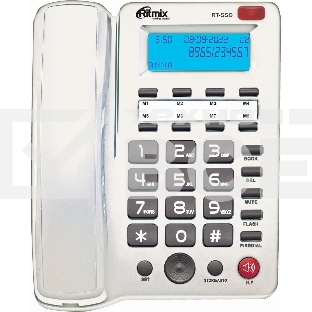 Телефон проводной Ritmix RT-550 белый/серый