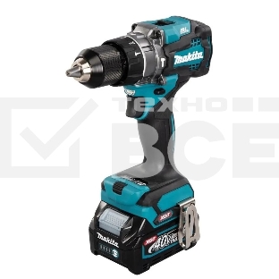 Дрель-шуруповерт Makita HP001GD201, Аккумуляторная, 40В, 2 АКБ, Ударная, Кейс