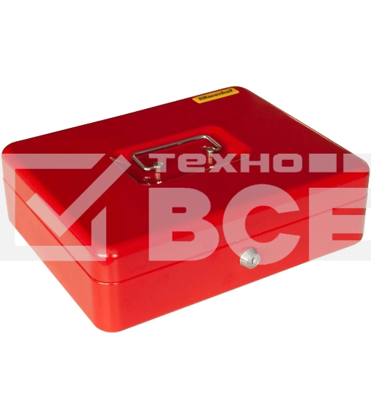 Ящик для денег Silwerhof 90x300x240 красный сталь
