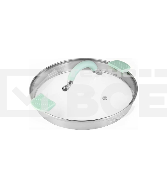 Кастрюля LARA LR02-543 MINT 22x12 см, 4,4 л, носик, индукционное дно, крышка с бортом, полипропилен, силикон, нержавеющая сталь