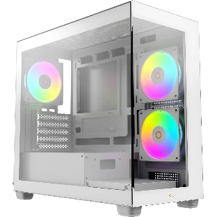 Компьютерный корпус Case Ocypus Gaммa C52 WH ARGB mATX/win/white/3 ARGB fans/no PSU/Tempered Glass