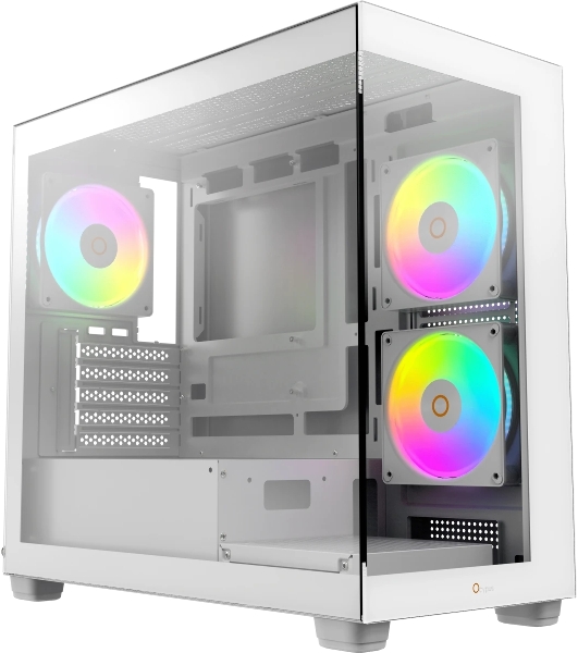 Компьютерный корпус Case Ocypus Gaммa C52 WH ARGB mATX/win/white/3 ARGB fans/no PSU/Tempered Glass