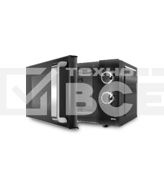 Микроволновая печь Centek CT-1570 черный, 23 л, 900 Вт, переключатели - поворотный механизм