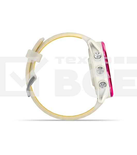 Смарт-часы Garmin Forerunner 570 слоновая кость, малиновый безель, ремешок манго 42мм