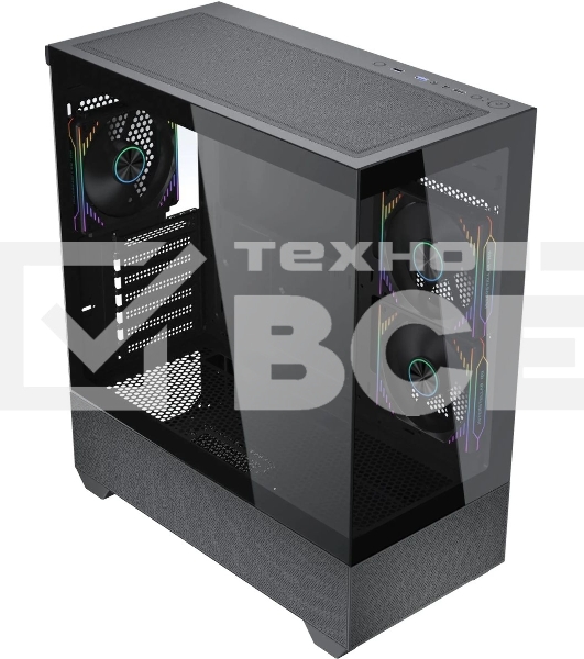 Корпус Accord ACC-EL1B TG черный без БП ATX 2xUSB2.0 1xUSB3.1 audio