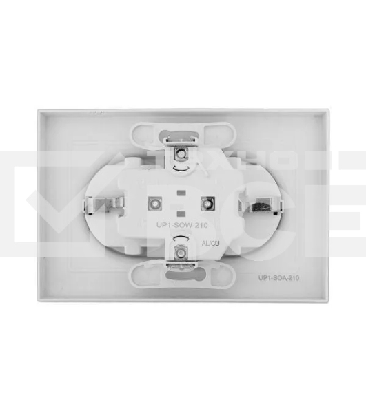 Розетка 2-м EKF UP1-SOA-210 СП Эпика 16А с заземл. без защ. шторок с рамкой механизм алюм.