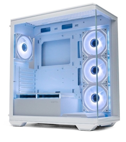 Корпус ATX Xastra Q600 6ARGB-C10-UC White без БП, боковая панель из закалённого стекла, USB 3, USB Type-C