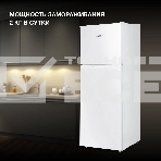 Холодильник Hyundai CT1551WT белый двухкамерный 98/33л морозилка сверху, фото5