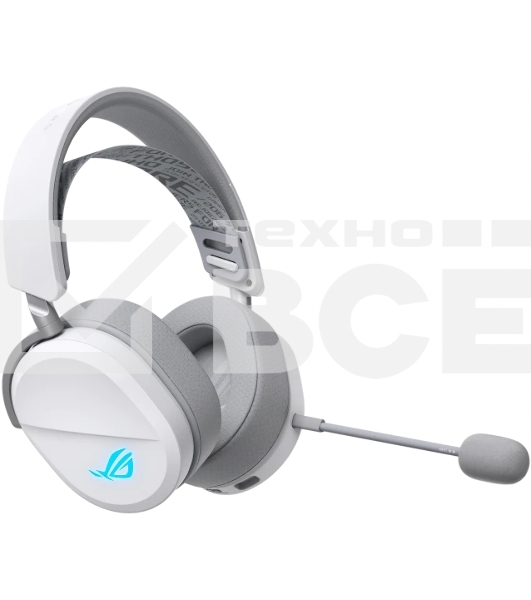 Гарнитура ASUS ROG Pelta белый, беспроводная + проводная, радиоканал, до 90 ч, подсветка, совместимость с PS5