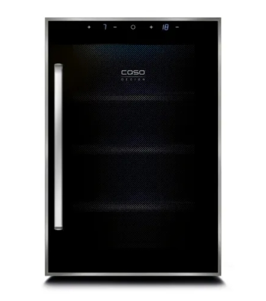 Винный шкаф CASO WineDuett Touch 12 серебристый, 33 л, 2 отсека, 12 бут., класс B