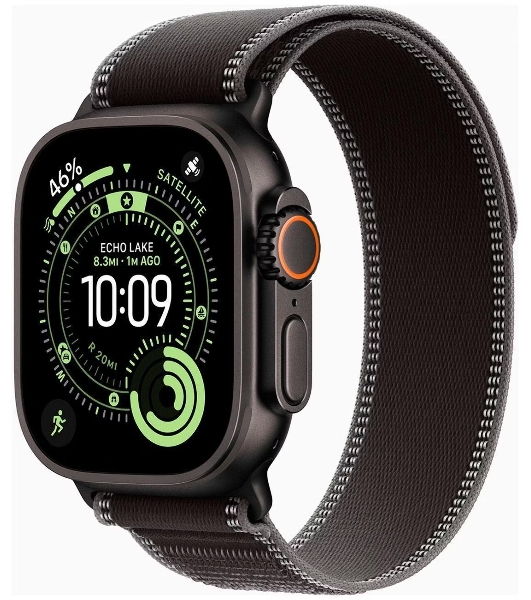 Умные часы Apple Watch Ultra 3, 1.92' LTPO OLED, 5G, Bluetooth 5.3, NFC, Wi-Fi, IP6X, WR100, черный / титан